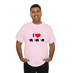 I Love Turtles Unisex Heavy Cotton Tee