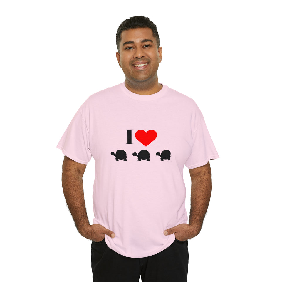 I Love Turtles Unisex Heavy Cotton Tee