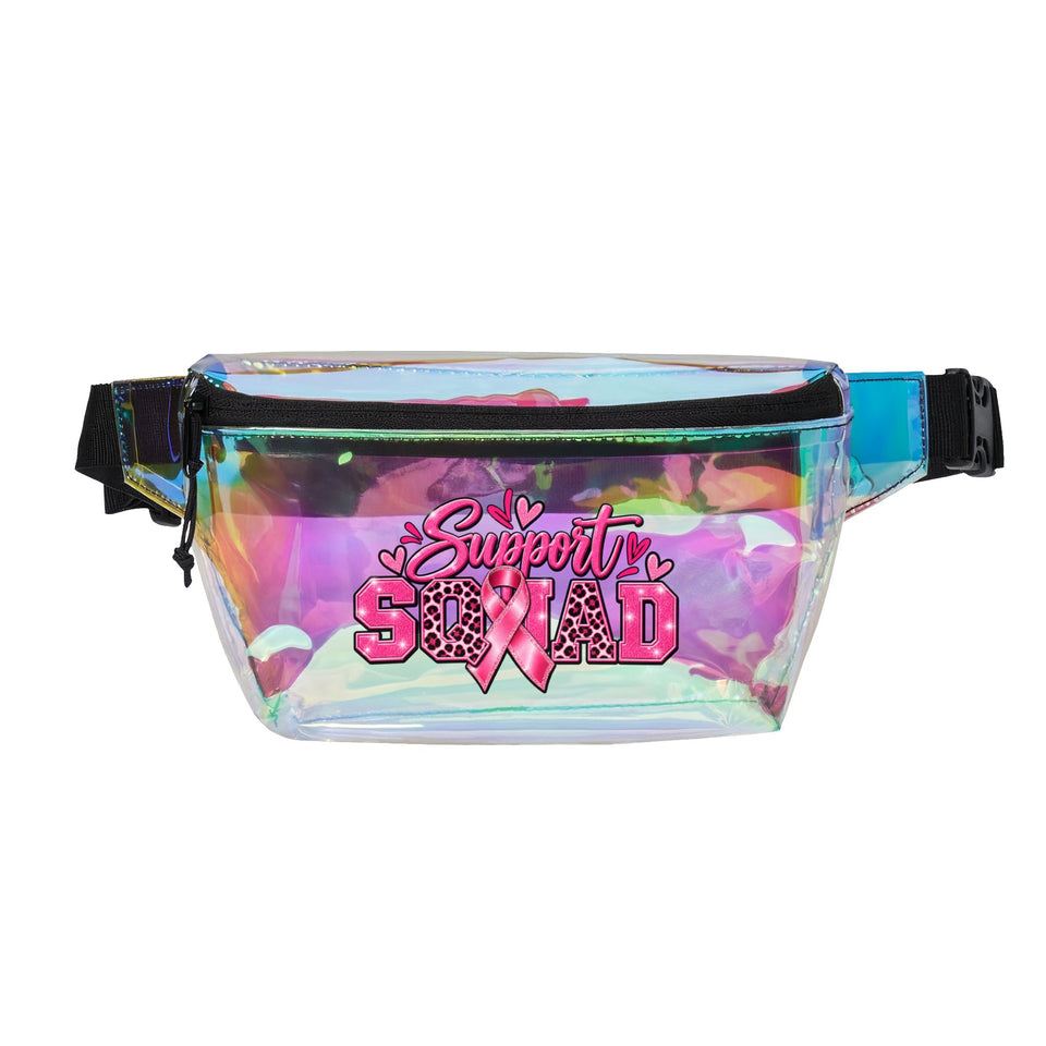 Support Squad Breast Cancer Awareness Transparent Fanny Pack