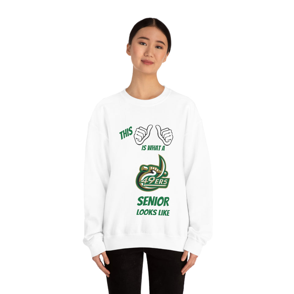 This Is What A UNCC Senior Looks Like Unisex Heavy Blend™ Crewneck Sweatshirt