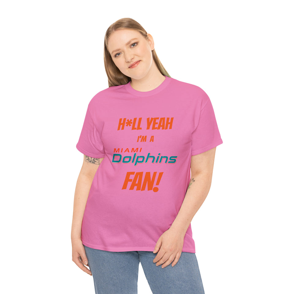 Miami Dolphins Football Unisex Heavy Cotton Tee