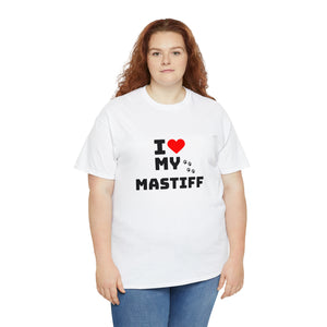 I Love My Mastiff Unisex Heavy Cotton Tee