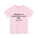 Luke 1:37 Unisex Heavy Cotton Tee