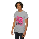 4 Yr Survivor Breast Cancer Awareness Unisex Heavy Cotton Tee