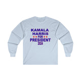 Kamala Harris for President Unisex Ultra Cotton Long Sleeve Tee