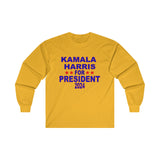 Kamala Harris for President Unisex Ultra Cotton Long Sleeve Tee