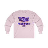 Kamala Harris for President Unisex Ultra Cotton Long Sleeve Tee