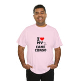 I Love My Cane Corso Unisex Heavy Cotton Tee