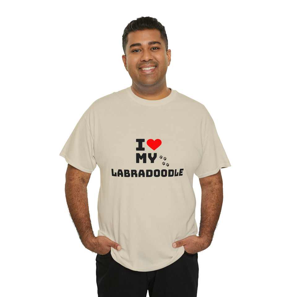 I Love My Labradoodle Unisex Heavy Cotton Tee