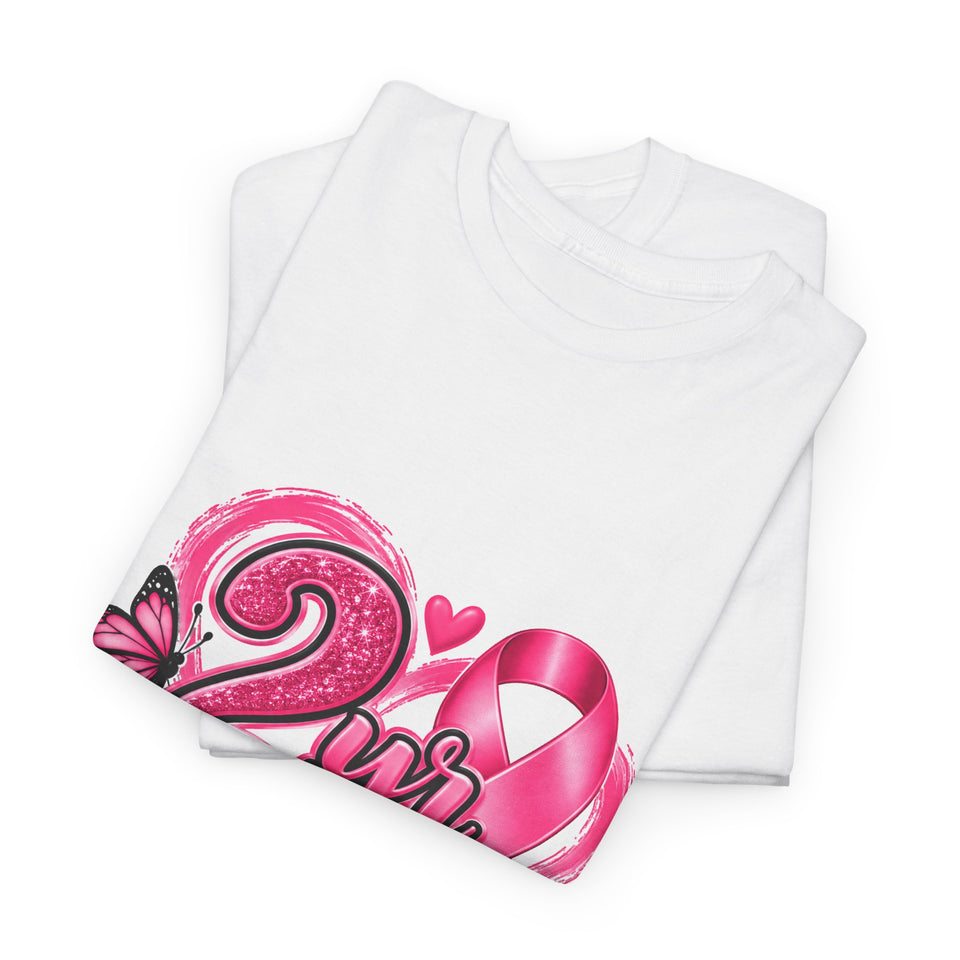2 Yr Survivor Breast Cancer Awareness Unisex Heavy Cotton Tee