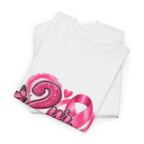 2 Yr Survivor Breast Cancer Awareness Unisex Heavy Cotton Tee