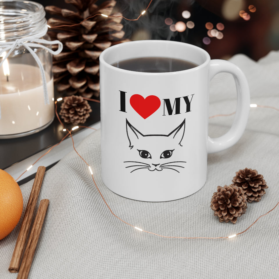 I Love My Cat Ceramic Mug 11oz