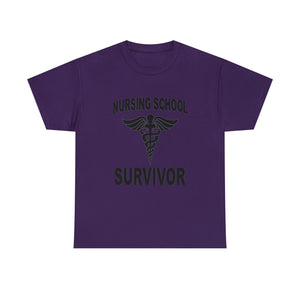 Nursing School Survivor Cotton Tee