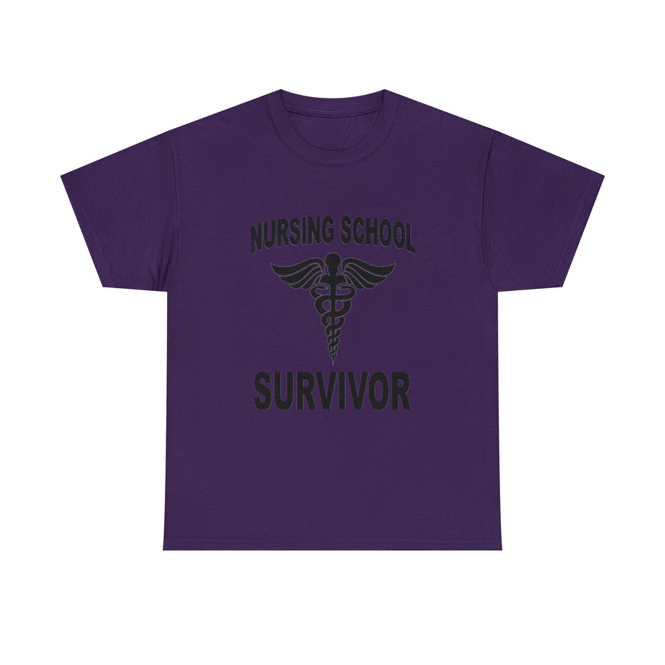 Nursing School Survivor Cotton Tee