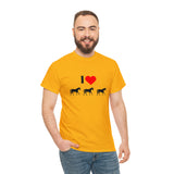 I Love Horses Unisex Heavy Cotton Tee