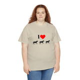 I Love Horses Unisex Heavy Cotton Tee