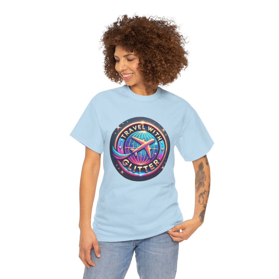 Travel With Glitter Unisex Heavy Cotton Tee