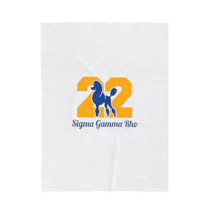 Sigma Gamma Rho Velveteen Plush Blanket