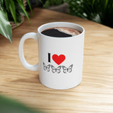 I Love Butterflies Ceramic Mug 11oz