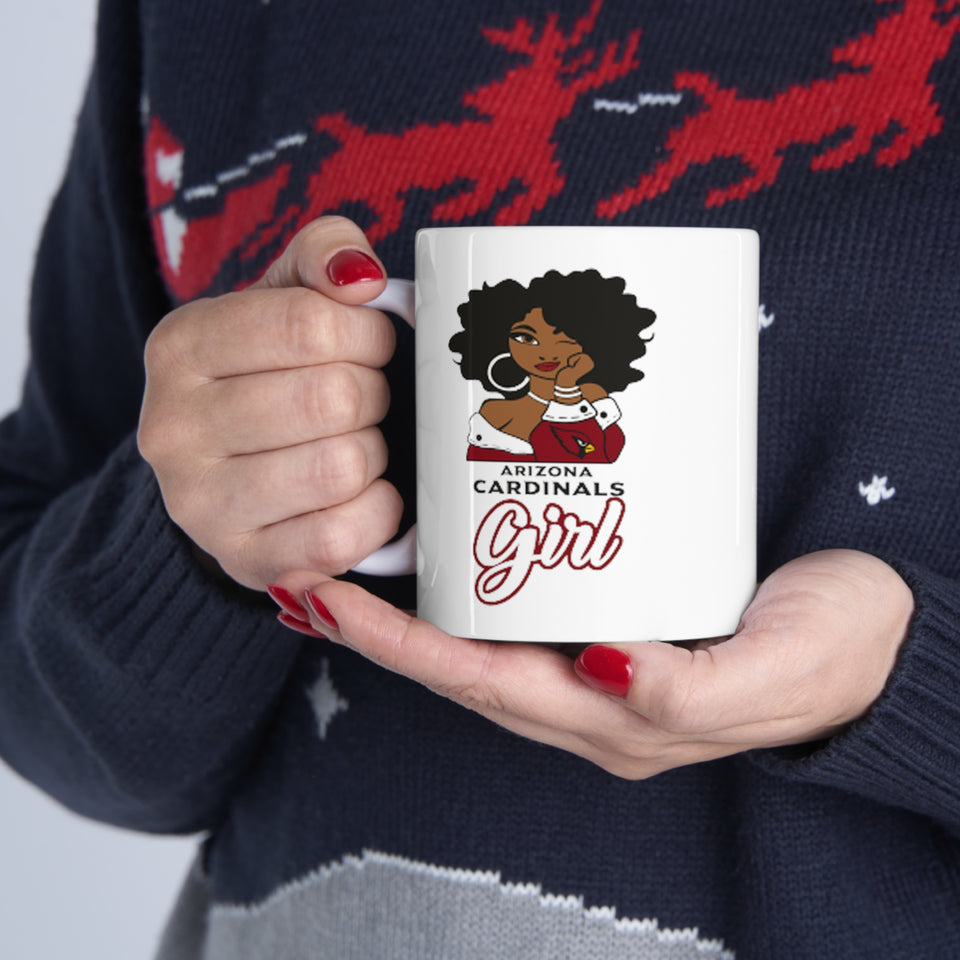 Arizona Cardinals Girl Ceramic Mug 11oz