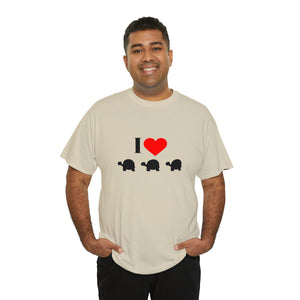 I Love Turtles Unisex Heavy Cotton Tee