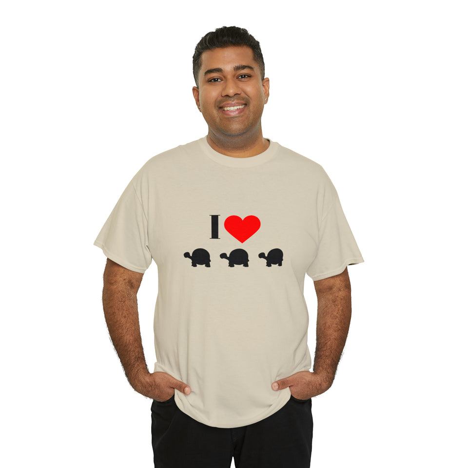 I Love Turtles Unisex Heavy Cotton Tee