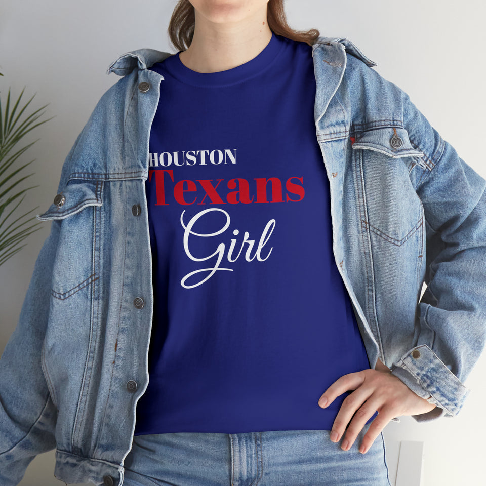 Houstons Texans Girl Unisex Heavy Cotton Tee