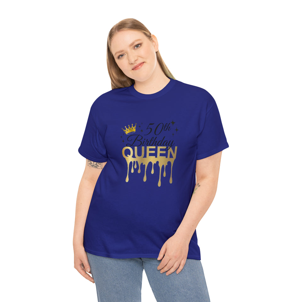 50th Birthday Queen Unisex Heavy Cotton Tee