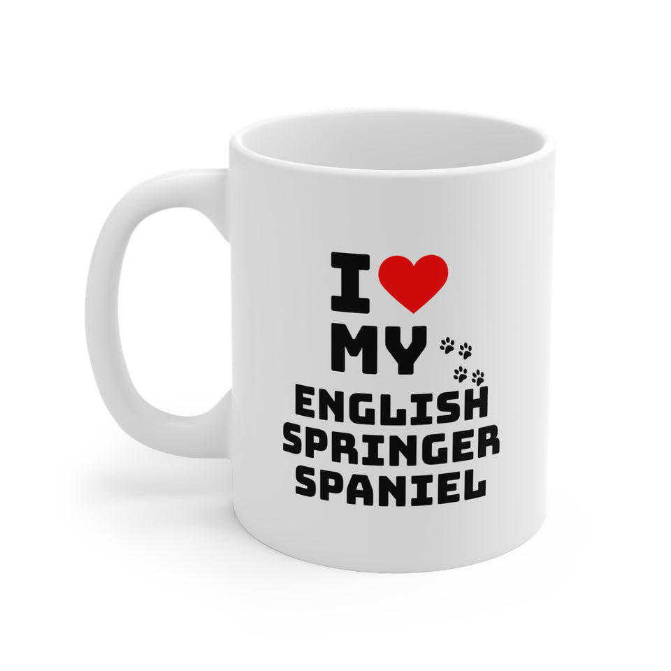 I Love My English Springer Spaniel Ceramic Mug 11oz