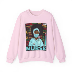 Black Nurse Crewneck Sweatshirt