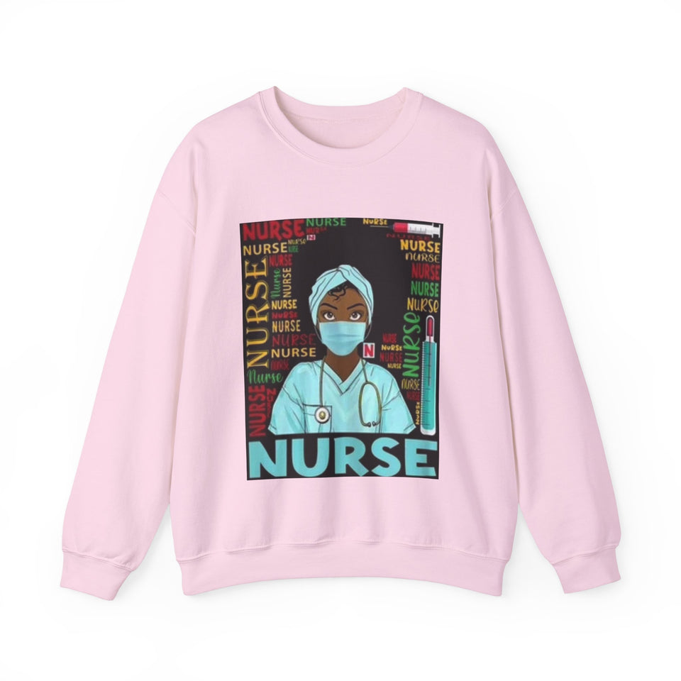Black Nurse Crewneck Sweatshirt