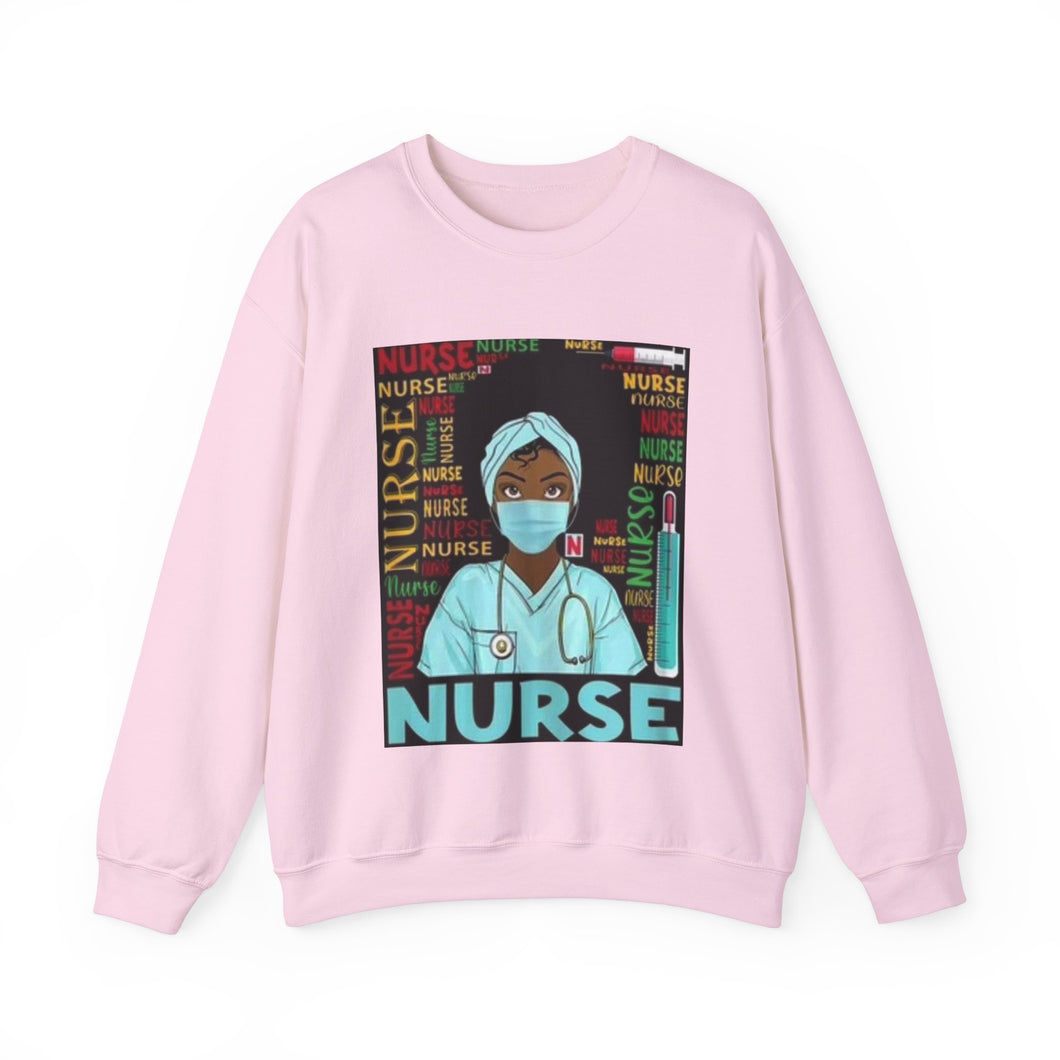 Black Nurse Crewneck Sweatshirt