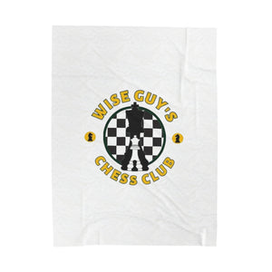 Wise Guy's Chess Club Velveteen Plush Blanket