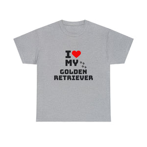 I Love My Golden Retriever Unisex Heavy Cotton Tee
