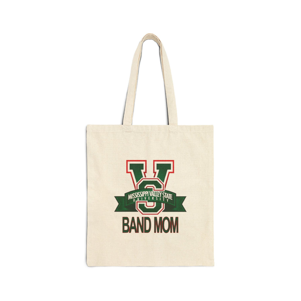 Mississippi Valley Band Mom Cotton Canvas Tote Bag