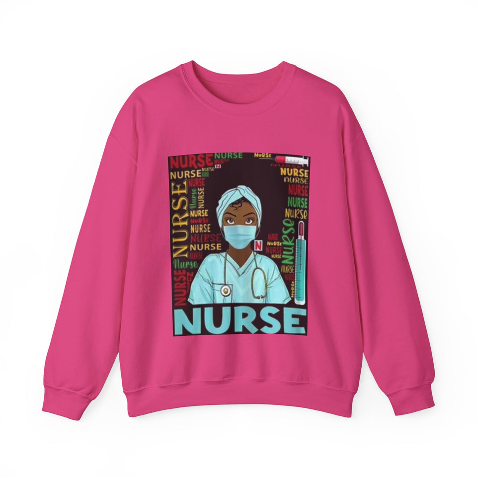 Black Nurse Crewneck Sweatshirt