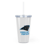 Carolina Panthers Plastic Tumbler with Straw