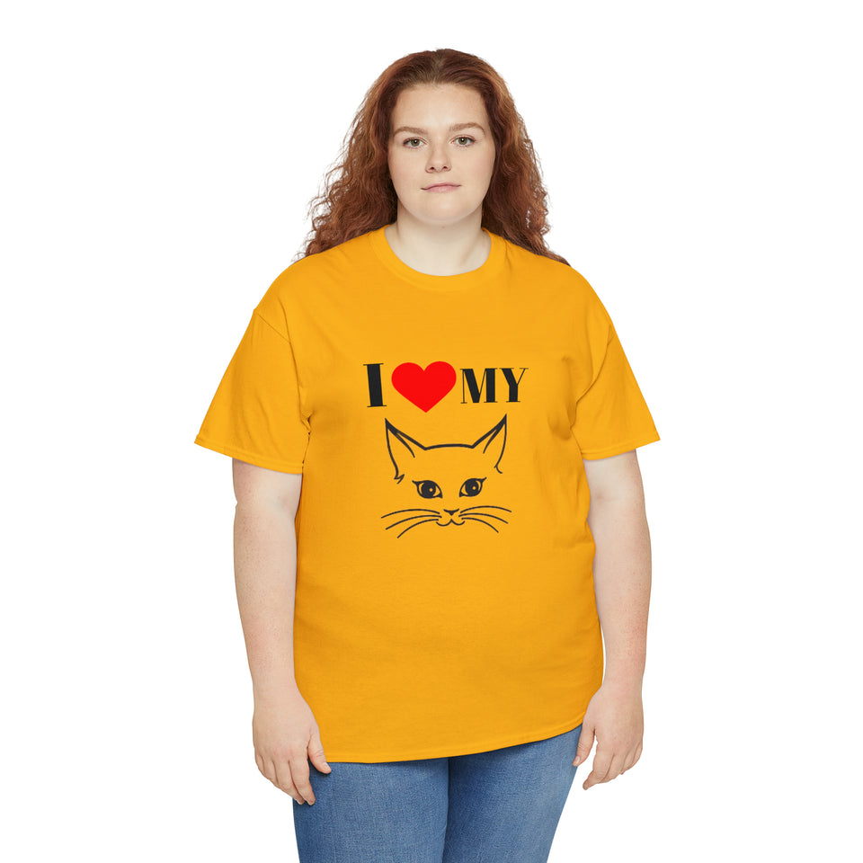 I Love My Cat Unisex Heavy Cotton Tee