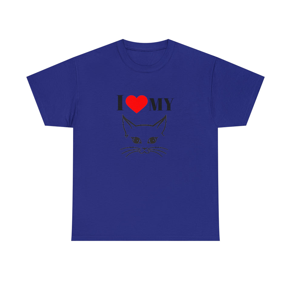 I Love My Cat Unisex Heavy Cotton Tee