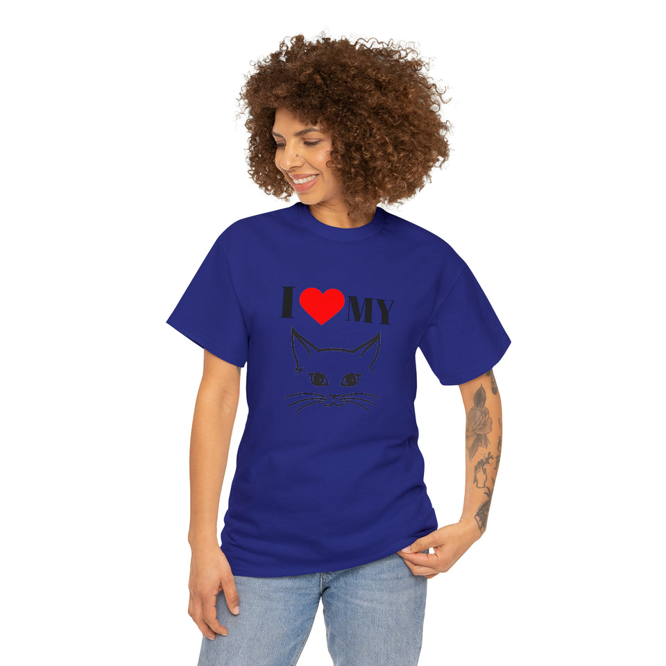 I Love My Cat Unisex Heavy Cotton Tee