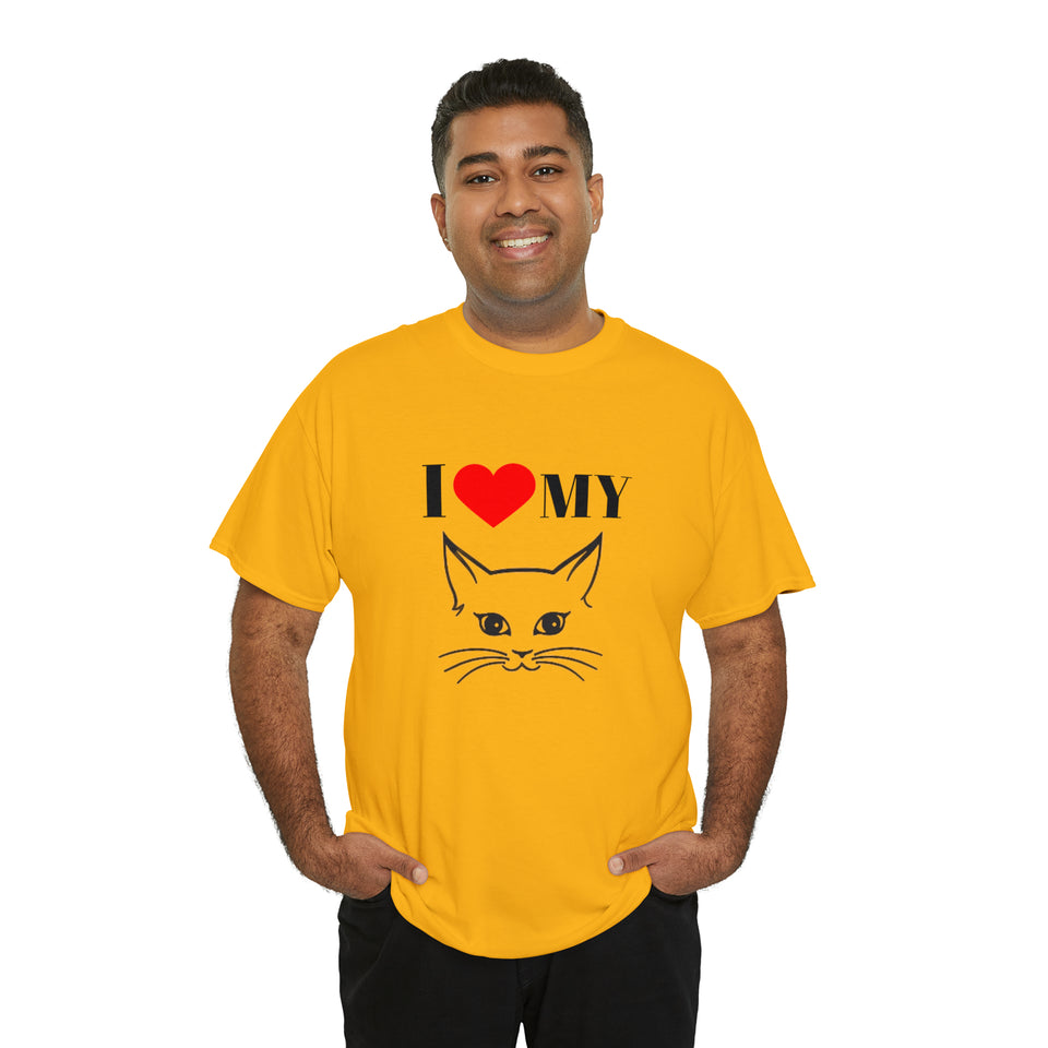 I Love My Cat Unisex Heavy Cotton Tee