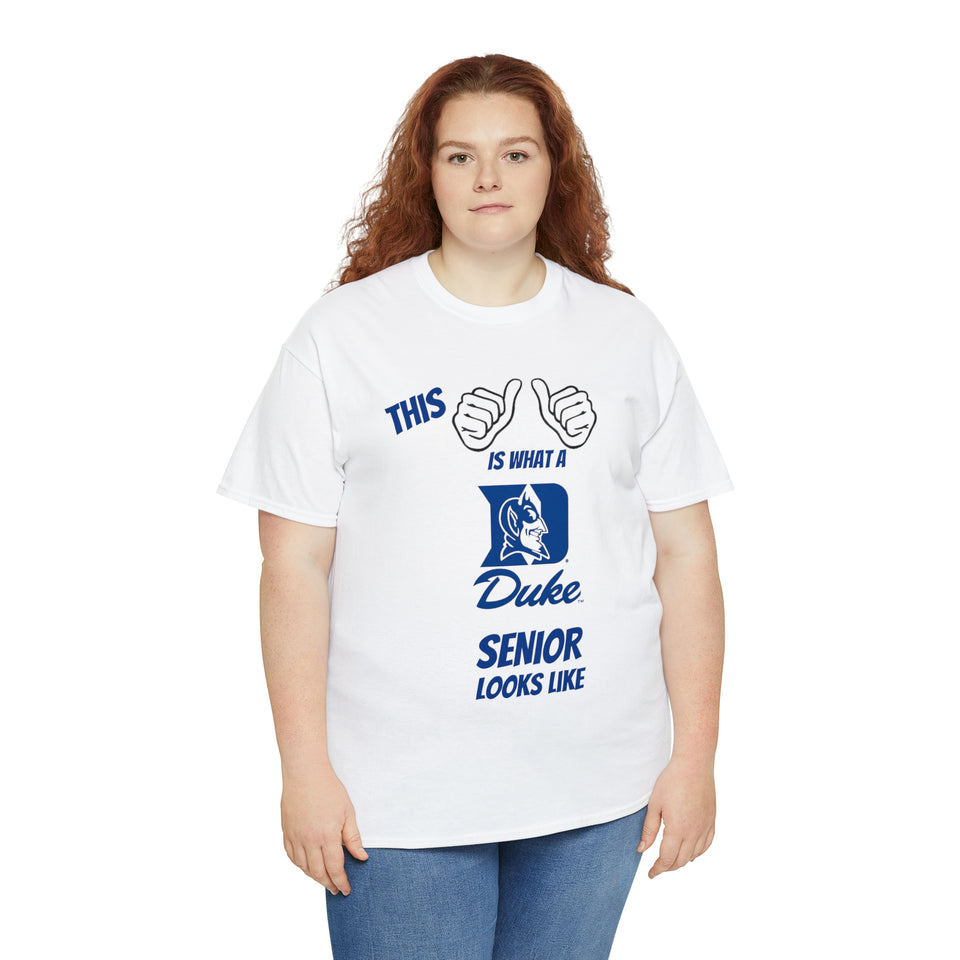 This Is What A Duke Senior Looks Like Unisex Heavy Cotton Tee