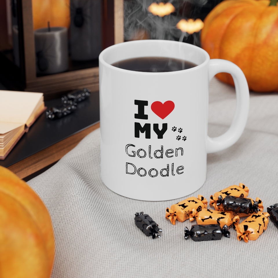 I Love My Golden Doodle Ceramic Mug 11oz