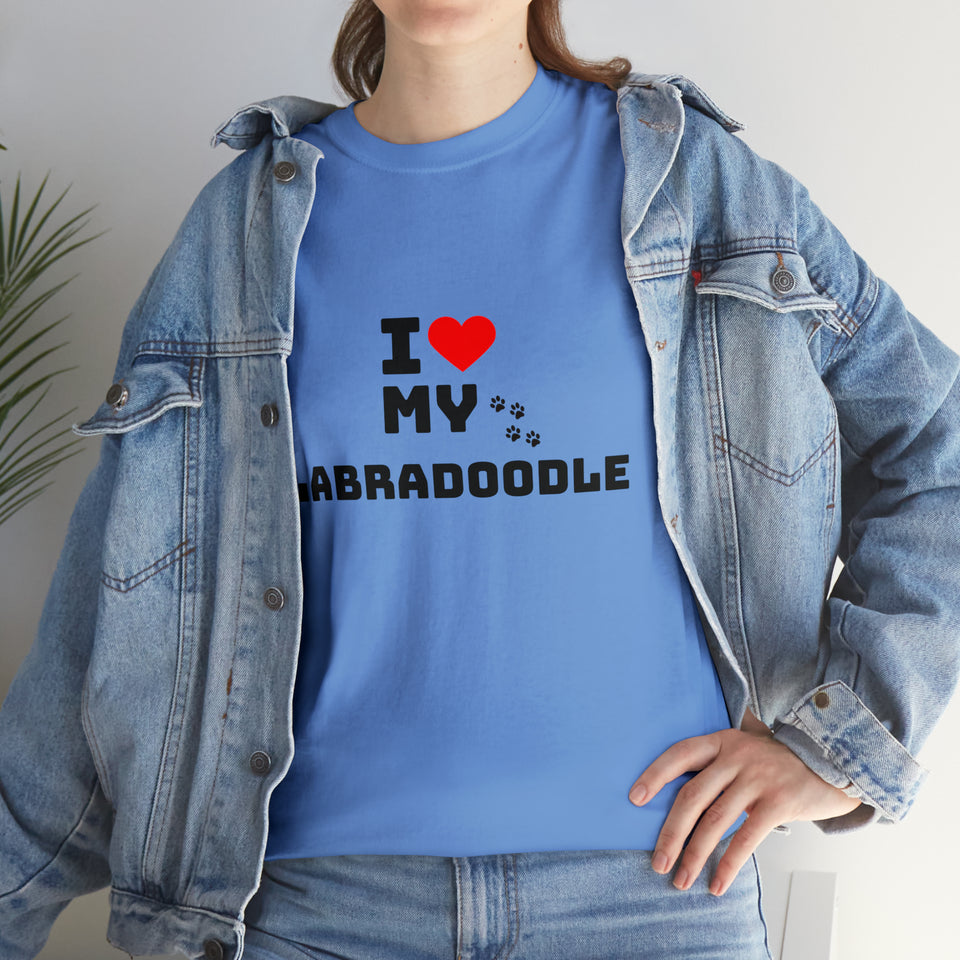 I Love My Labradoodle Unisex Heavy Cotton Tee