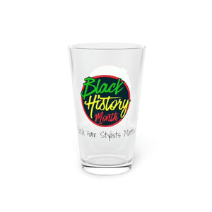 Black Hair Stylists Matter Pint Glass, 16oz