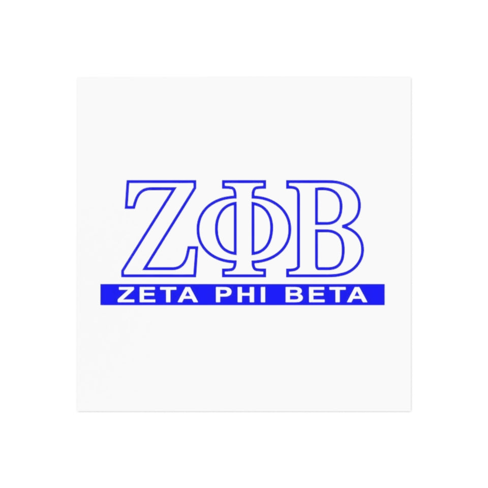 Zeta Phi Beta Square Magnet