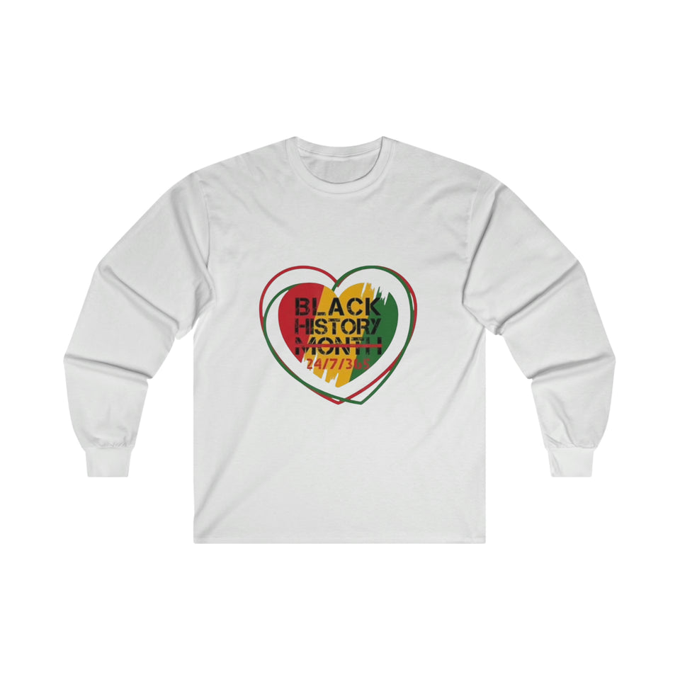 Black History 24/7/365 Long Sleeve Tee
