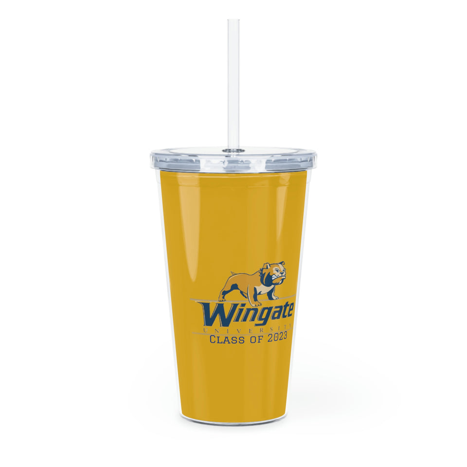 Wingate Class of 2023 Plastic Tumbler with Straw