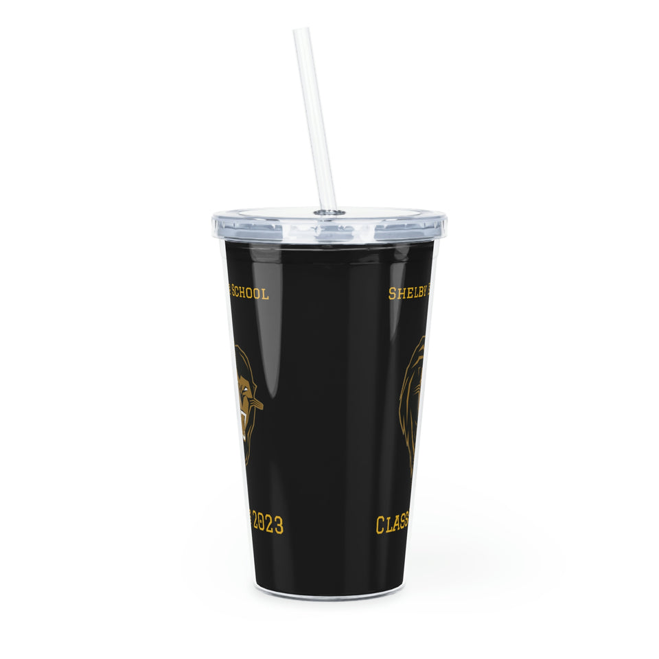 Shelby HS Class of 2023 Plastic Tumbler with Straw