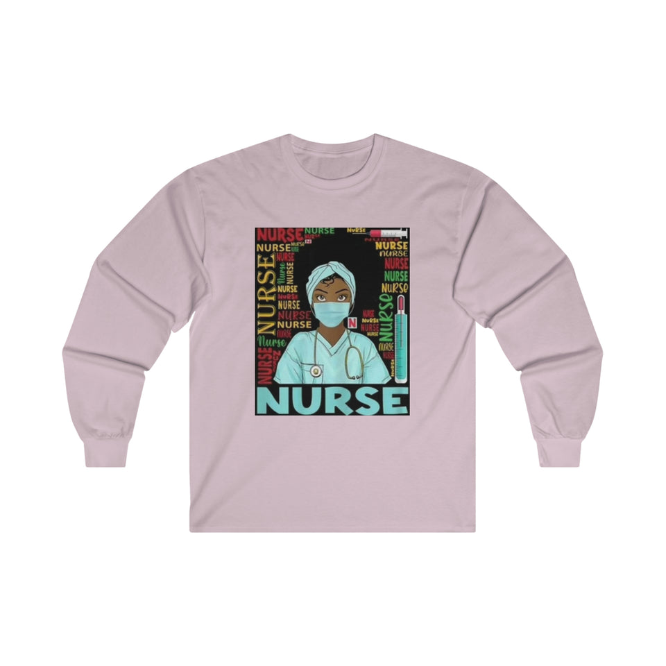 Black Nurse Long Sleeve Tee